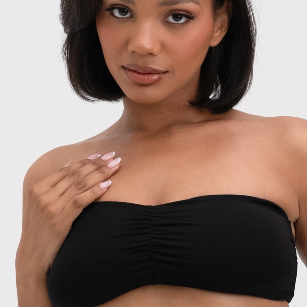Ethika Strapless Bandeau Bra - Black